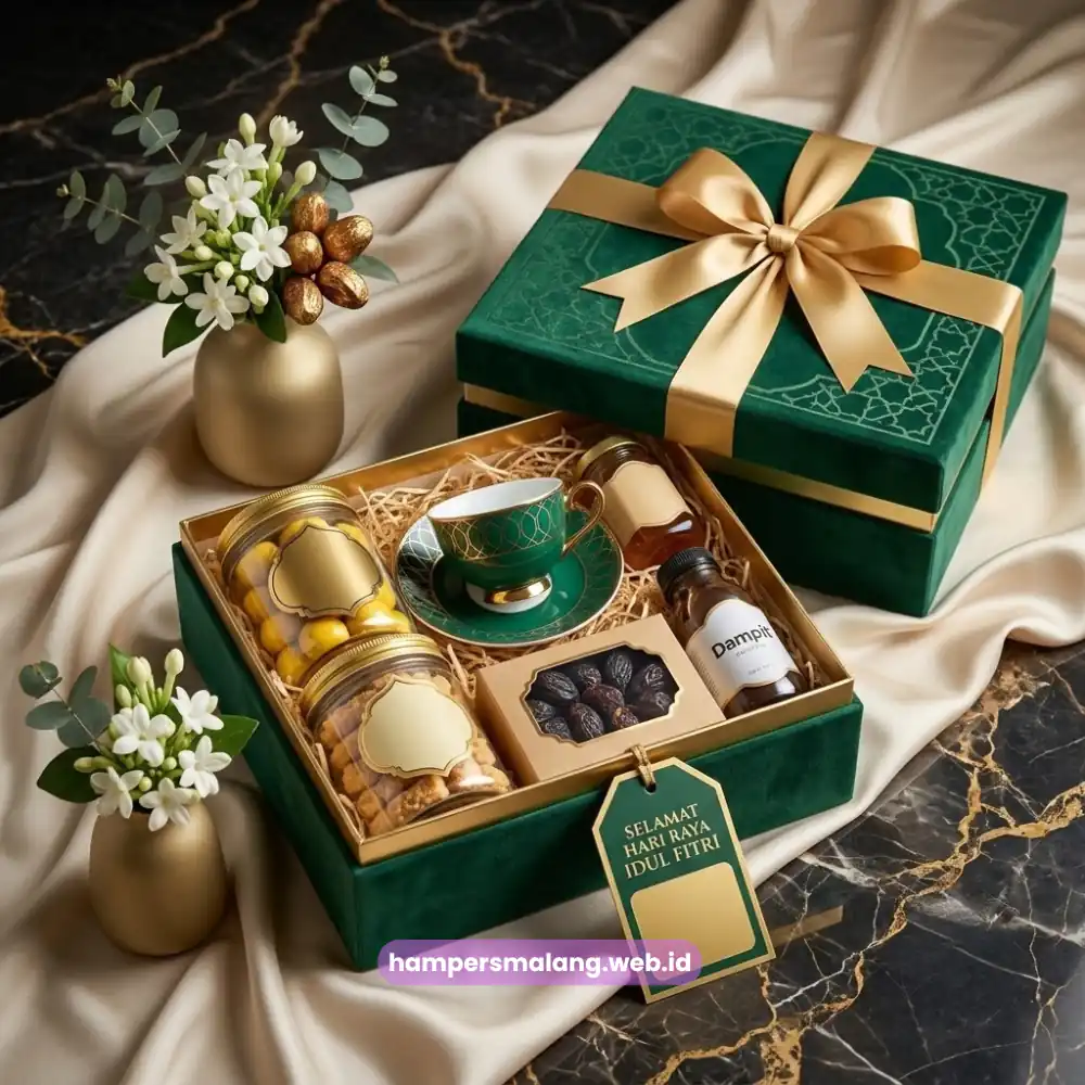 Box Hampers Korporat dengan Custom Logo Perusahaan
