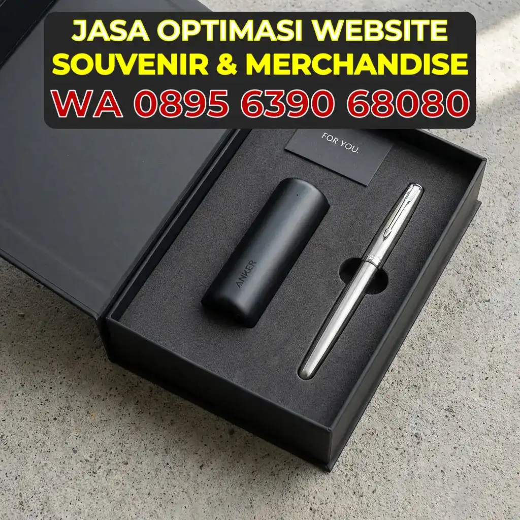 Gift Set Powerbank dan Pulpen Parker dalam Box Eksklusif