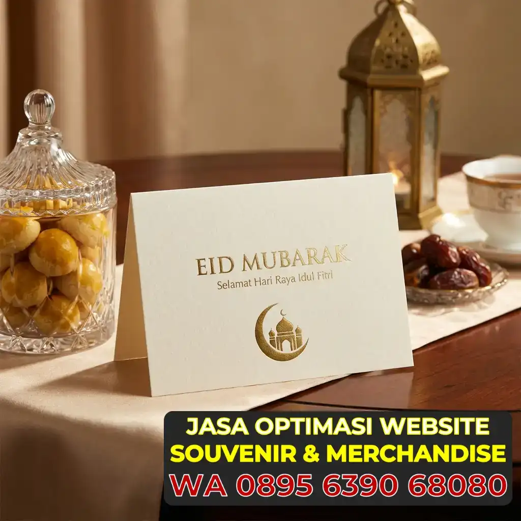 Kartu Ucapan Lebaran Gold Foil