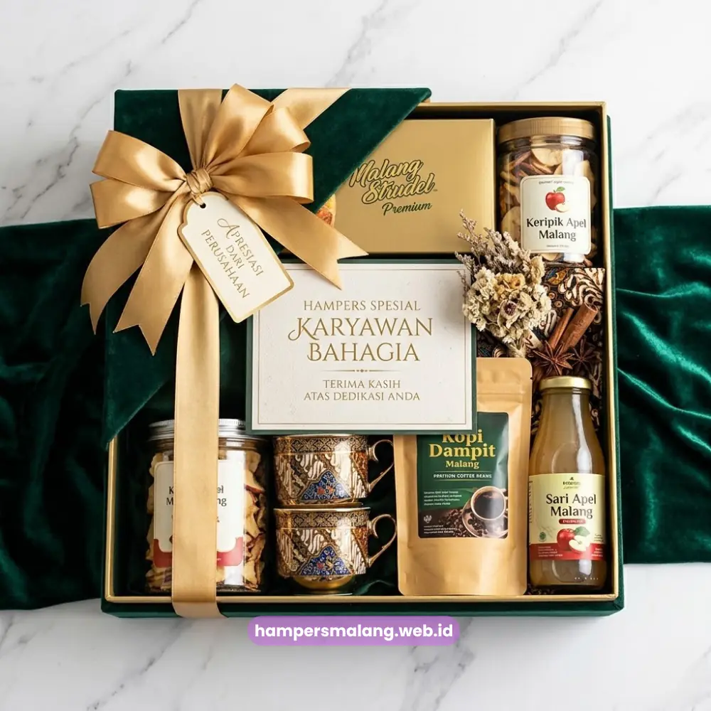 Karyawan Bahagia Menerima Hampers Malang