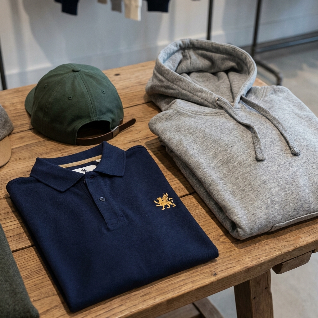 Kaos Polo, Jaket & Topi Custom