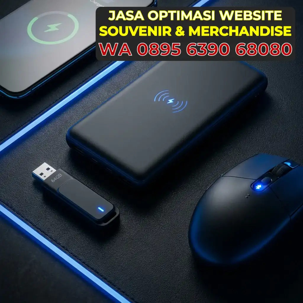 Set Souvenir Gadget Elektronik Hitam Matte