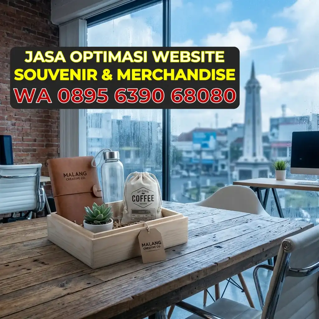 Souvenir Kreatif dengan Latar Belakang Tugu Malang